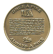 Pi Kappa Alpha fraternity coin by Greek Challenge Coins
