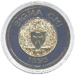 Sigma Chi limited edition shiny gold fraternity challenge coin