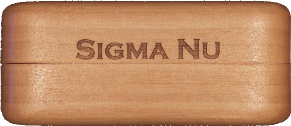 Sigma Nu laser engraved challenge coin presentation box