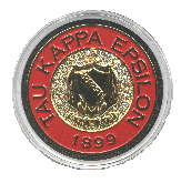 Tau Kappa Epsilon one of a kind shiny gold fraternity challenge coin